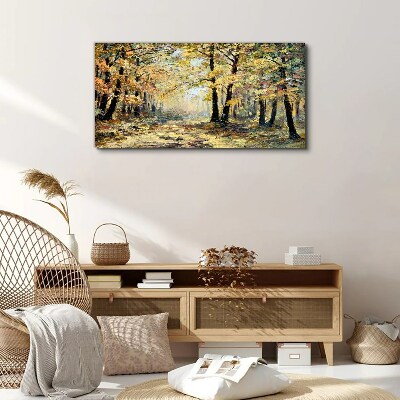 Foto auf leinwand Herbstwald