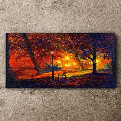 Bild auf leinwand Goldener Herbst im Park