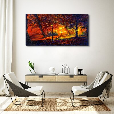 Bild auf leinwand Goldener Herbst im Park