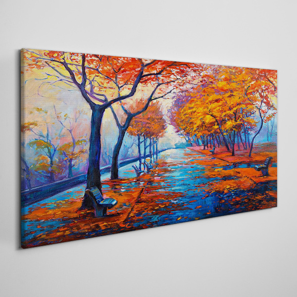 Foto auf leinwand Herbstgasse