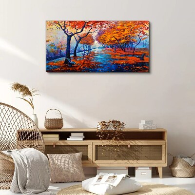 Foto auf leinwand Herbstgasse