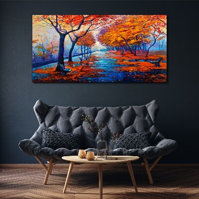 Foto auf leinwand Herbstgasse