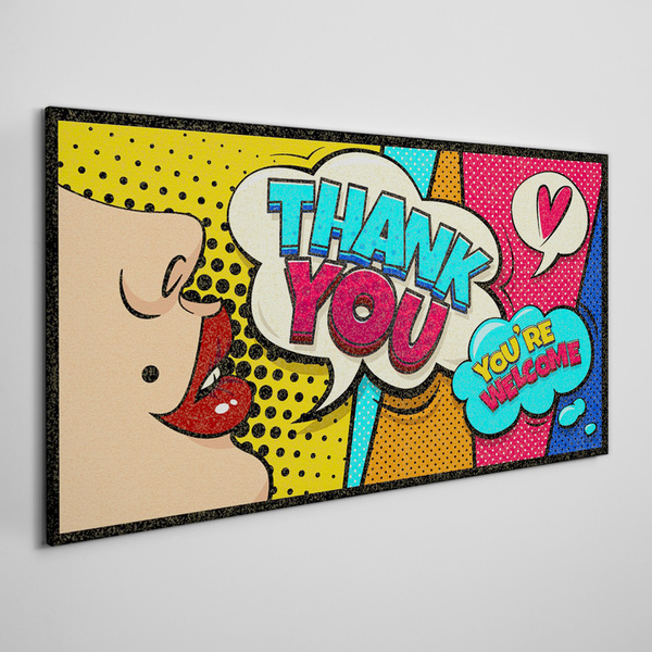 Leinwandbild Pop Art: Ausdruck der Dankbarkeit