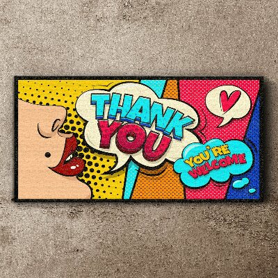 Leinwandbild Pop Art: Ausdruck der Dankbarkeit