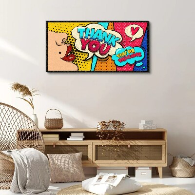 Leinwandbild Pop Art: Ausdruck der Dankbarkeit