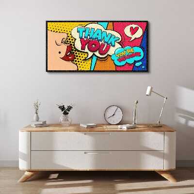 Leinwandbild Pop Art: Ausdruck der Dankbarkeit