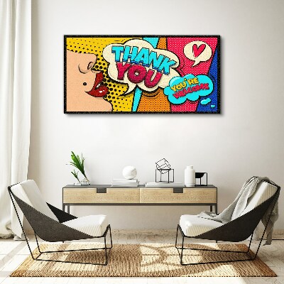 Leinwandbild Pop Art: Ausdruck der Dankbarkeit