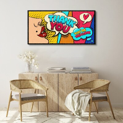 Leinwandbild Pop Art: Ausdruck der Dankbarkeit