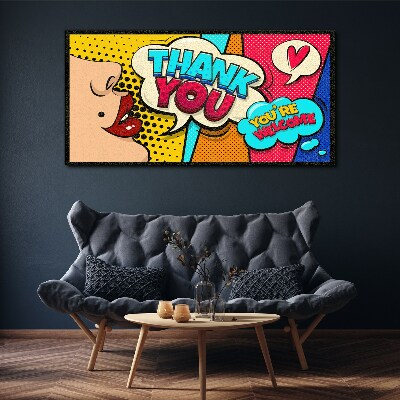 Leinwandbild Pop Art: Ausdruck der Dankbarkeit
