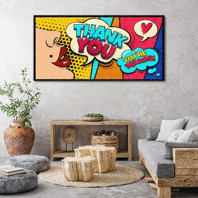 Leinwandbild Pop Art: Ausdruck der Dankbarkeit