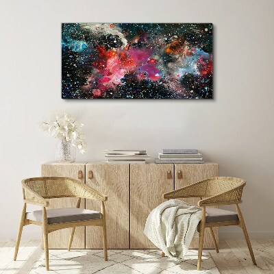Foto auf leinwand Kosmische Explosion der Farben