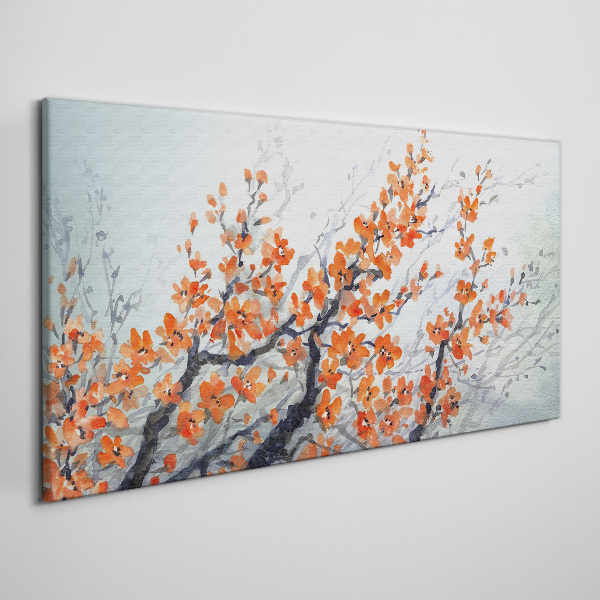 Foto auf leinwand Eine florale Explosion in Orangetönen