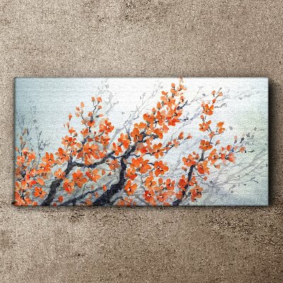 Foto auf leinwand Eine florale Explosion in Orangetönen
