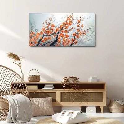 Foto auf leinwand Eine florale Explosion in Orangetönen