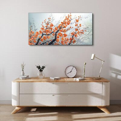 Foto auf leinwand Eine florale Explosion in Orangetönen