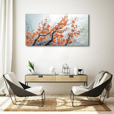 Foto auf leinwand Eine florale Explosion in Orangetönen