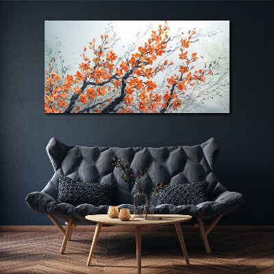 Foto auf leinwand Eine florale Explosion in Orangetönen