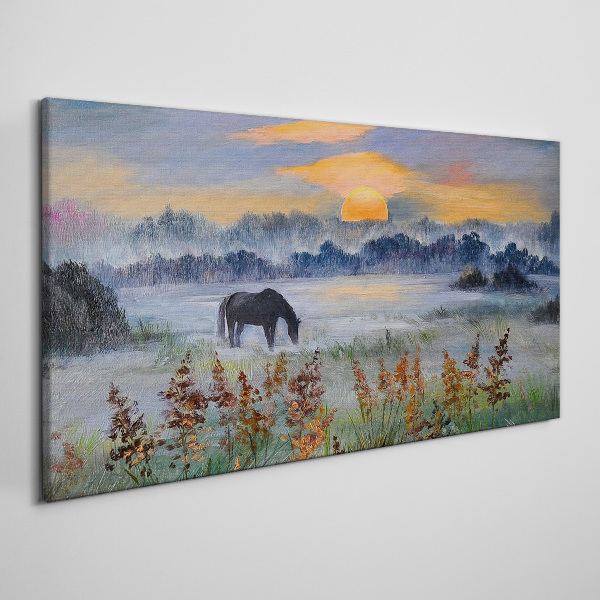 Foto auf leinwand Ein ruhiger Morgen am See