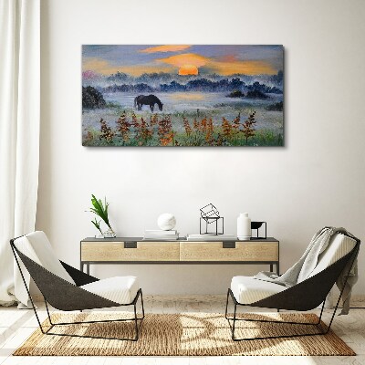 Foto auf leinwand Ein ruhiger Morgen am See