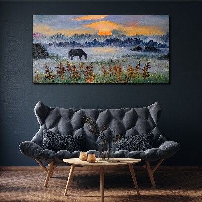Foto auf leinwand Ein ruhiger Morgen am See
