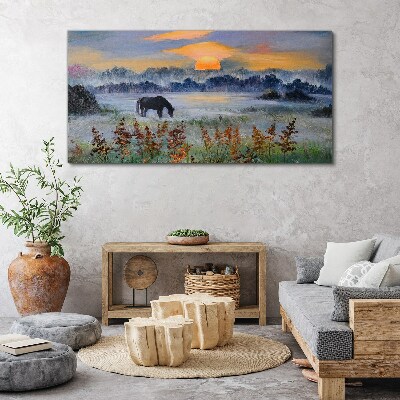 Foto auf leinwand Ein ruhiger Morgen am See