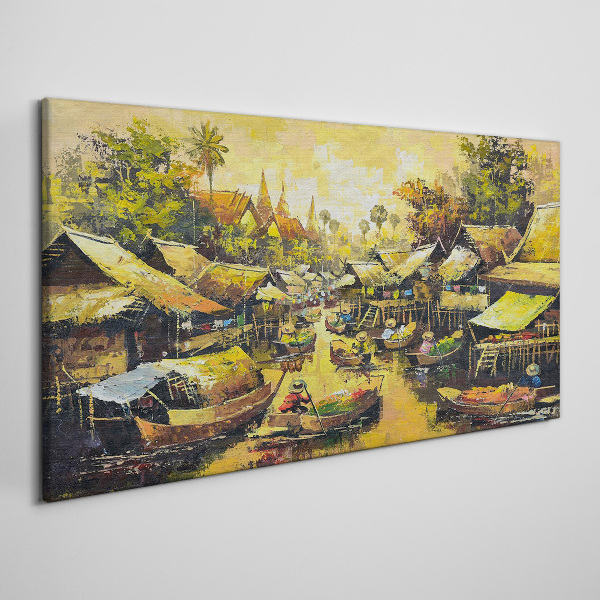 Bild auf leinwand Tropischer Wassermarkt