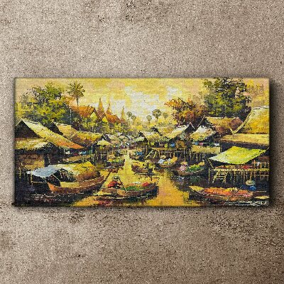 Bild auf leinwand Tropischer Wassermarkt