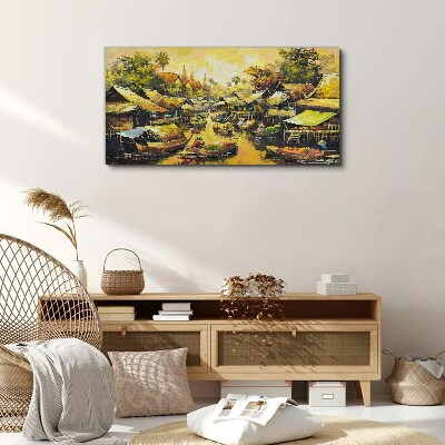 Bild auf leinwand Tropischer Wassermarkt