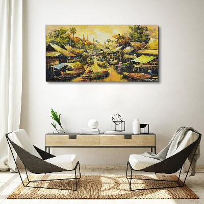 Bild auf leinwand Tropischer Wassermarkt