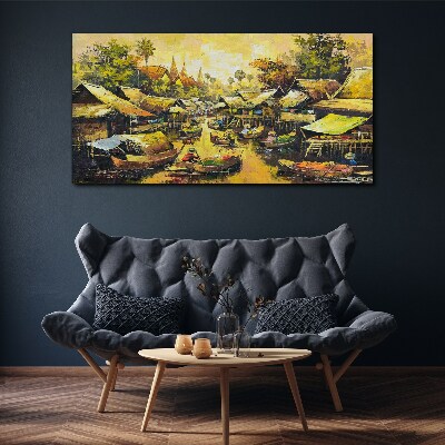 Bild auf leinwand Tropischer Wassermarkt