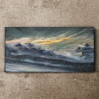 Foto auf leinwand Berglandschaft in der Abenddämmerung