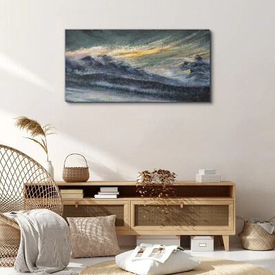 Foto auf leinwand Berglandschaft in der Abenddämmerung