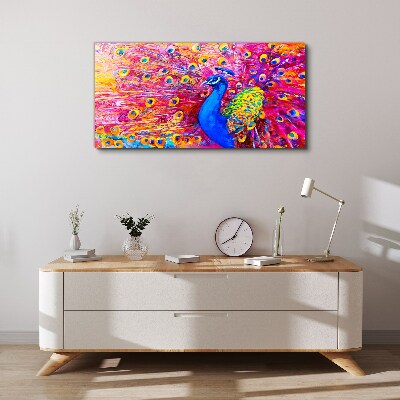 Bild auf leinwand Bunter Pfau im Frühlingsglanz