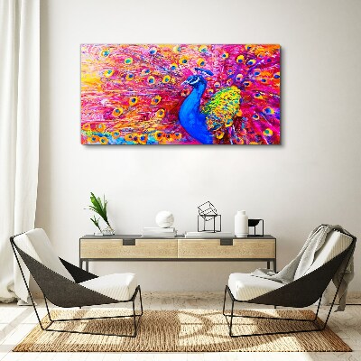 Bild auf leinwand Bunter Pfau im Frühlingsglanz