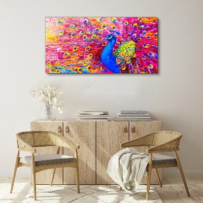 Bild auf leinwand Bunter Pfau im Frühlingsglanz