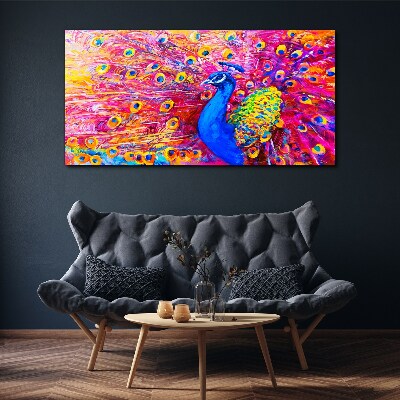 Bild auf leinwand Bunter Pfau im Frühlingsglanz