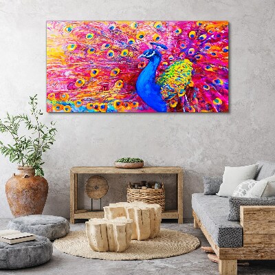 Bild auf leinwand Bunter Pfau im Frühlingsglanz