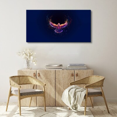 Foto auf leinwand Vogel in Flammen