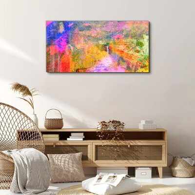Foto auf leinwand Bunte abstrakte Landschaft