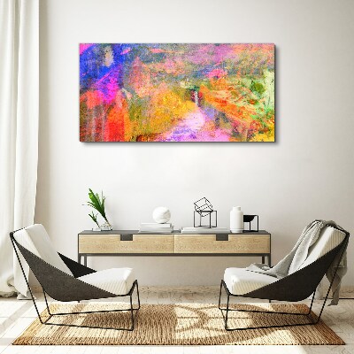 Foto auf leinwand Bunte abstrakte Landschaft