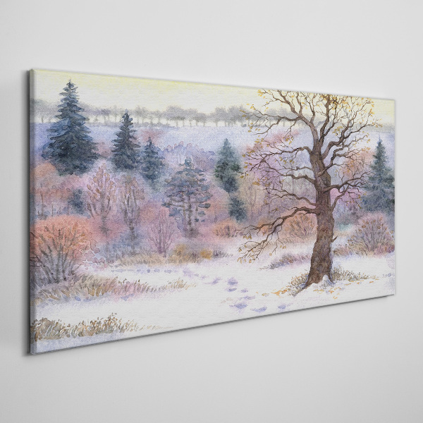 Fotobilder Winterlandschaft mit einsamem Baum