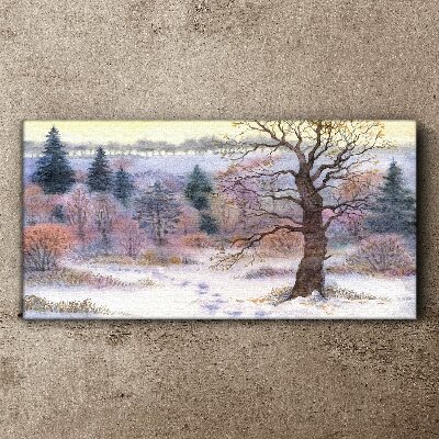 Fotobilder Winterlandschaft mit einsamem Baum