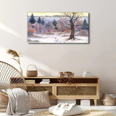 Fotobilder Winterlandschaft mit einsamem Baum