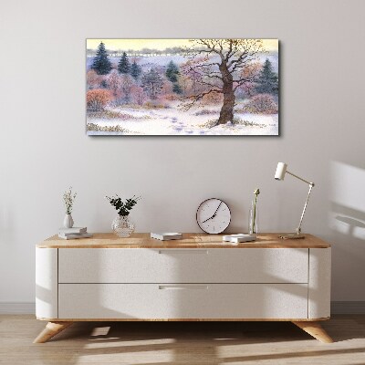 Fotobilder Winterlandschaft mit einsamem Baum
