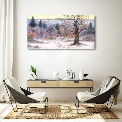 Fotobilder Winterlandschaft mit einsamem Baum