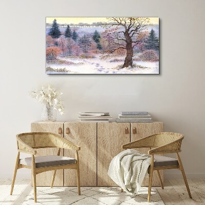 Fotobilder Winterlandschaft mit einsamem Baum