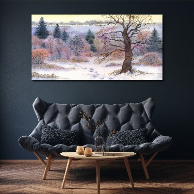 Fotobilder Winterlandschaft mit einsamem Baum