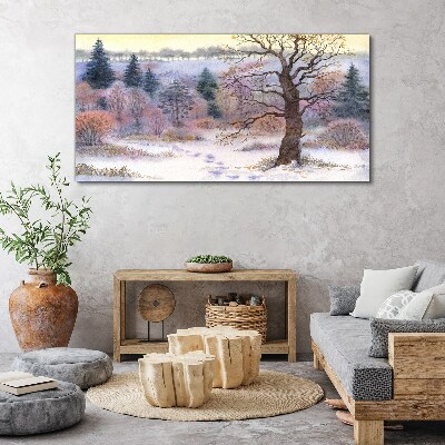 Fotobilder Winterlandschaft mit einsamem Baum