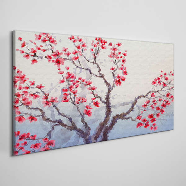 Foto auf leinwand Blumenlandschaft eines Frühlingsbaums