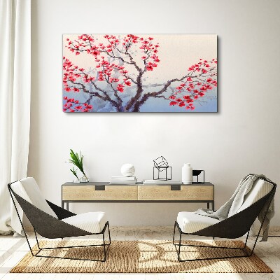 Foto auf leinwand Blumenlandschaft eines Frühlingsbaums